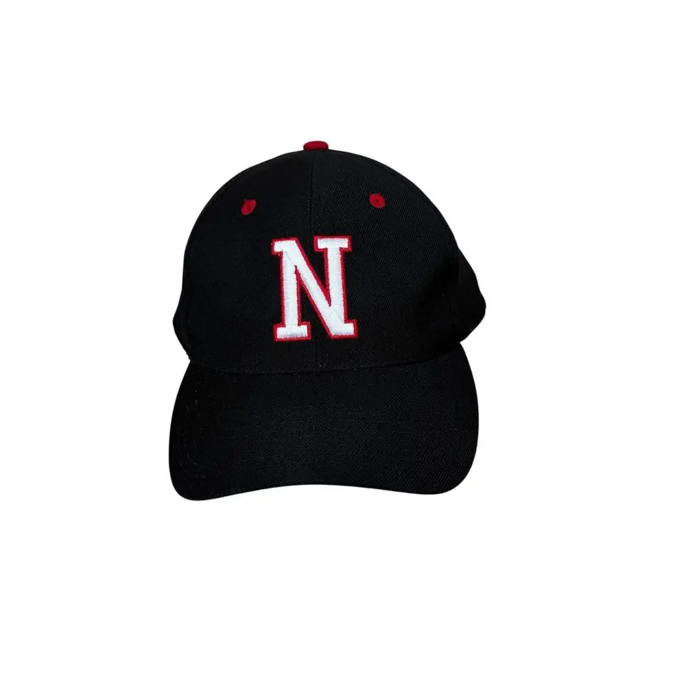 Top of the World University of Nebraska Cornhusker Fitted Wool Hat Black 7-7/8
